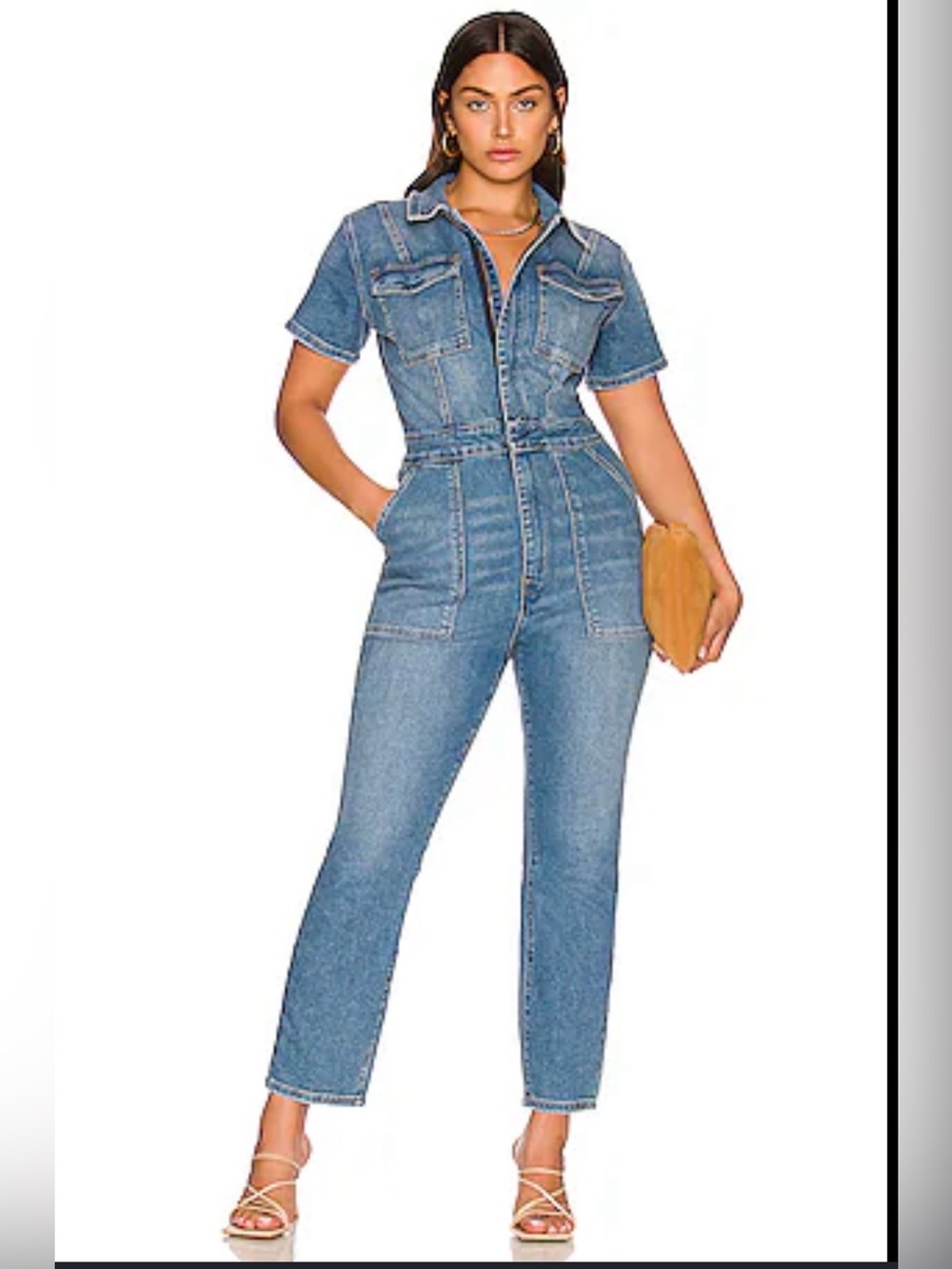 Good American Medium Blue Denim Jumpsuit